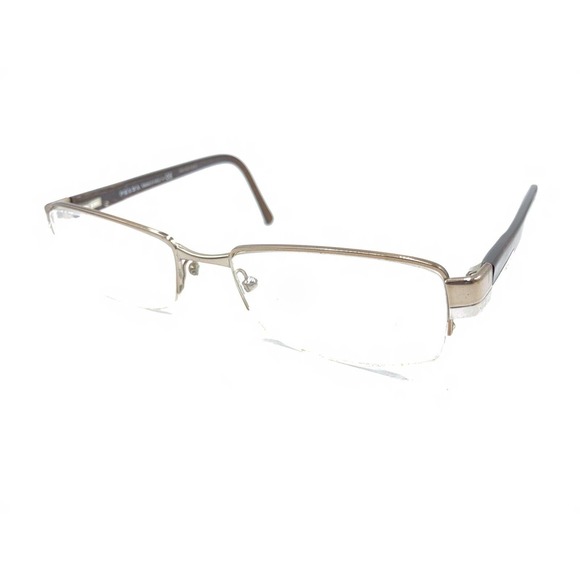 Prada VPR 60H 7BP-1O1 Brown Bronze Half Rim Eyeglasses Frames 51-18 135 Italy - Picture 8 of 12